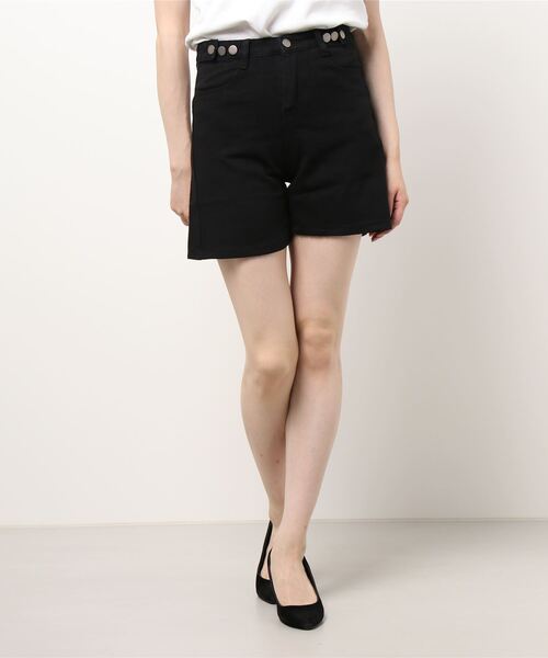 Monocoro toppi（モノコロトッピ）の「カラーデニムショートパンツ（デニムパンツ・レディース・ホワイト/ブルー/ブラック・M）」の7枚目の写真