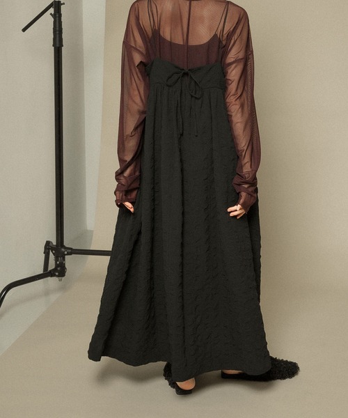 KBF（ケイビーエフ）の「【WEB/一部店舗限定】スパゲッティストラップキャミワンピース（ワンピース・レディース・ブラック/オリーブ/ブルー系その他・ONE）」の15枚目の写真