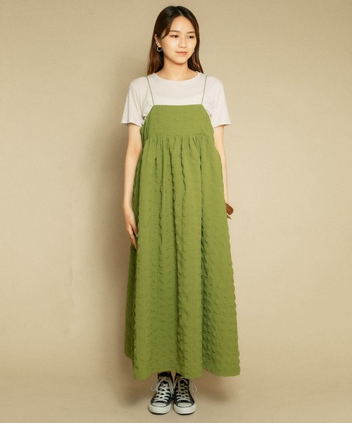 KBF（ケイビーエフ）の「【WEB/一部店舗限定】スパゲッティストラップキャミワンピース（ワンピース・レディース・ブラック/オリーブ/ブルー系その他・ONE）」の16枚目の写真