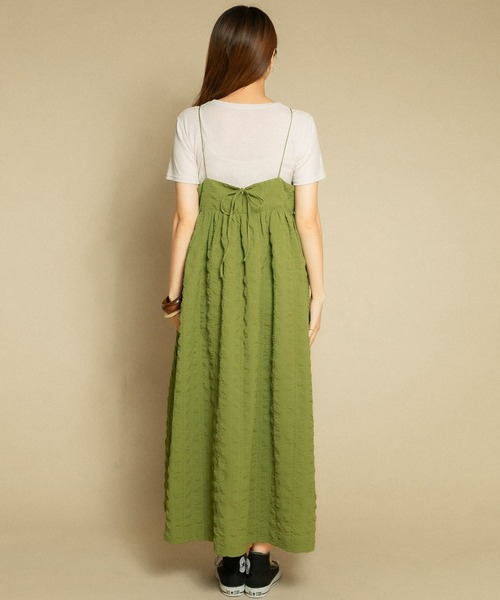 KBF（ケイビーエフ）の「【WEB/一部店舗限定】スパゲッティストラップキャミワンピース（ワンピース・レディース・ブラック/オリーブ/ブルー系その他・ONE）」の18枚目の写真