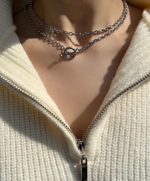 blackdia ocean（ブラックダイヤオーシャン）の「blackdia ocean マンテルロングチェーンネックレス（ネックレス・レディース・シルバー/ゴールド・FREE）」の11枚目の写真