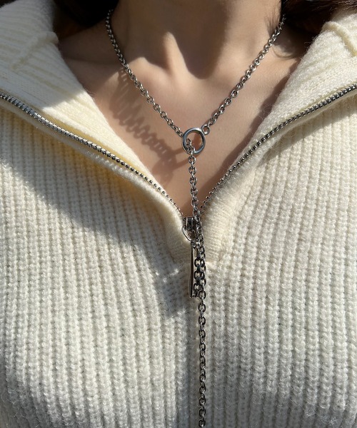 blackdia ocean（ブラックダイヤオーシャン）の「blackdia ocean マンテルロングチェーンネックレス（ネックレス・レディース・シルバー/ゴールド・FREE）」の12枚目の写真