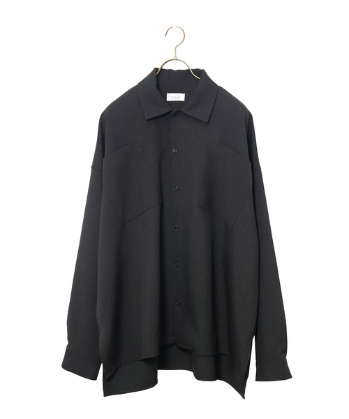 Nora Lily（ノラリリー）の「【Nora Lily】オーバーサイズ 長袖 シャツ（シャツ/ブラウス・メンズ・ブルー/ライトグレー/ブラック/パープル・FREE）」の10枚目の写真