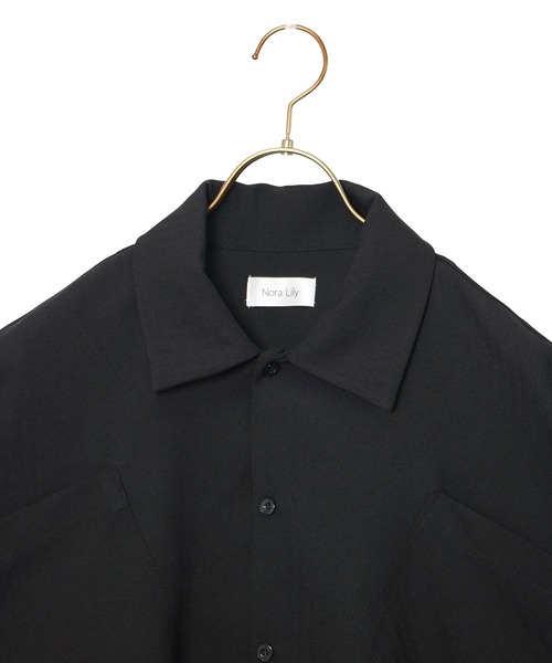 Nora Lily（ノラリリー）の「【Nora Lily】オーバーサイズ 長袖 シャツ（シャツ/ブラウス・メンズ・ブルー/ライトグレー/ブラック/パープル・FREE）」の12枚目の写真