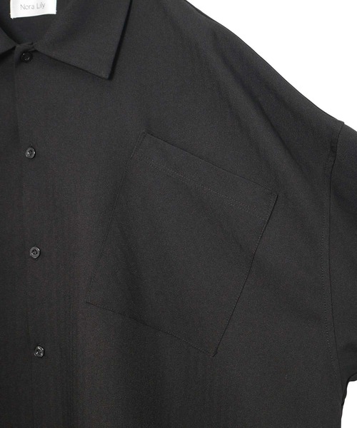 Nora Lily（ノラリリー）の「【Nora Lily】オーバーサイズ 長袖 シャツ（シャツ/ブラウス・メンズ・ブルー/ライトグレー/ブラック/パープル・FREE）」の13枚目の写真