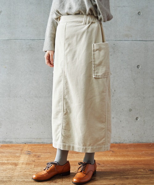 aimer le mieux（エメルミュー）の「aimer 8Wコール　タイトスカート（スカート・レディース・キナリ/ブラック・FREE）」の2枚目の写真