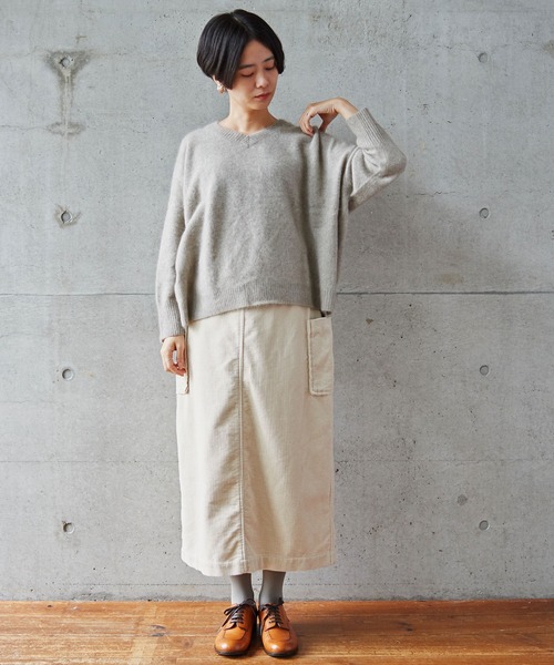 aimer le mieux（エメルミュー）の「aimer 8Wコール　タイトスカート（スカート・レディース・キナリ/ブラック・FREE）」の3枚目の写真