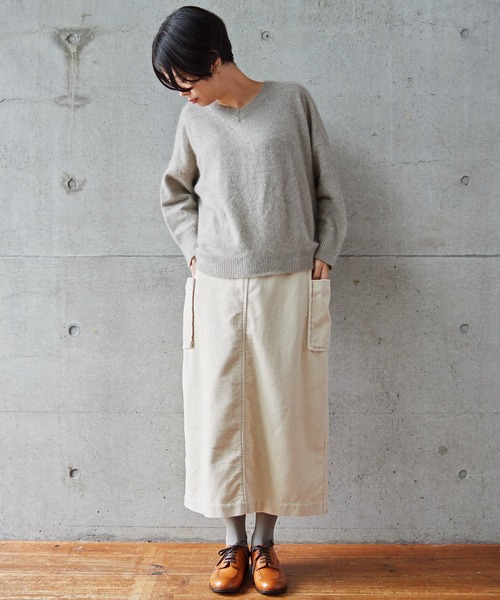 aimer le mieux（エメルミュー）の「aimer 8Wコール　タイトスカート（スカート・レディース・キナリ/ブラック・FREE）」の4枚目の写真