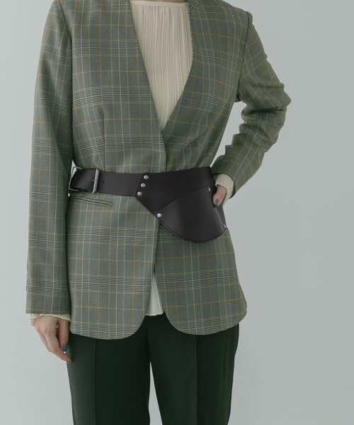 KBF+（ケービーエフプラス）の「KBF+　ポケットベルト∴（ベルト・レディース・ブラック/ベージュ・ONE）」の2枚目の写真