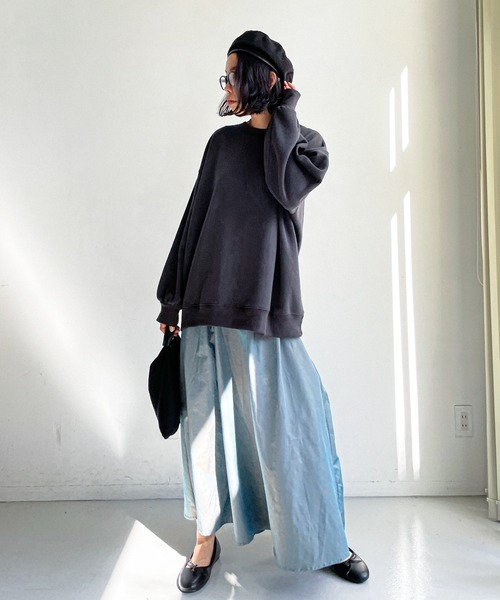 feepur（フェピュール）の「裏起毛BIGスウェット（スウェット・レディース・チャコールグレー/エンジ/オフホワイト/杢グレー/グリーン/ブルー・MEDIUM）」の19枚目の写真