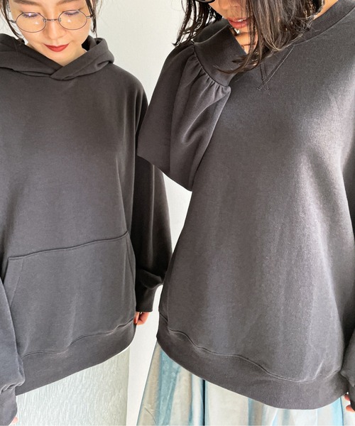 feepur（フェピュール）の「裏起毛BIGスウェット（スウェット・レディース・チャコールグレー/エンジ/オフホワイト/杢グレー/グリーン/ブルー・MEDIUM）」の22枚目の写真