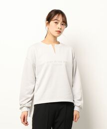 Samansa Mos2 blue | キーネックスウェット(スウェット)
