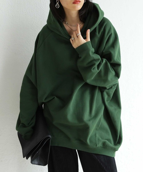 antiqua（アンティカ）の「オーバーコクーンパーカ（パーカー・レディース・ブラック/グレー/モスグリーン/アイボリー/ブルー系その他・FREE）」の19枚目の写真