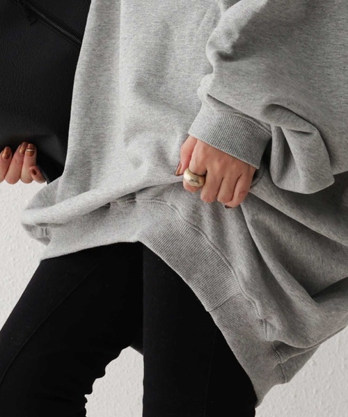 antiqua（アンティカ）の「オーバーコクーンパーカ（パーカー・レディース・ブラック/グレー/モスグリーン/アイボリー/ブルー系その他・FREE）」の13枚目の写真