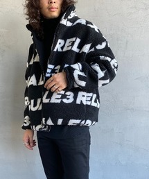 1PIU1UGUALE3  RELAX  | [1PIU1UGUALE3 RELAX/ウノピゥウノウグァーレトレ リラックス] 総柄 トラックボアジャケット(ブルゾン)