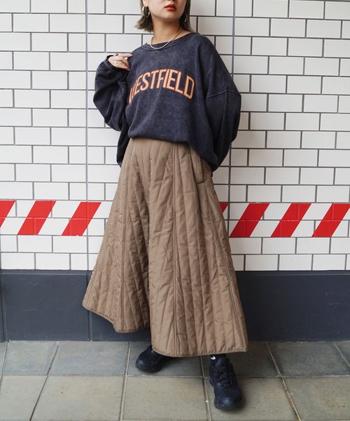 179/WG(イチナナキュウダブルジー)の「キルティングスカート(スカート・レディース・ブラック/オリーブ・MEDIUM)」の14枚目の写真