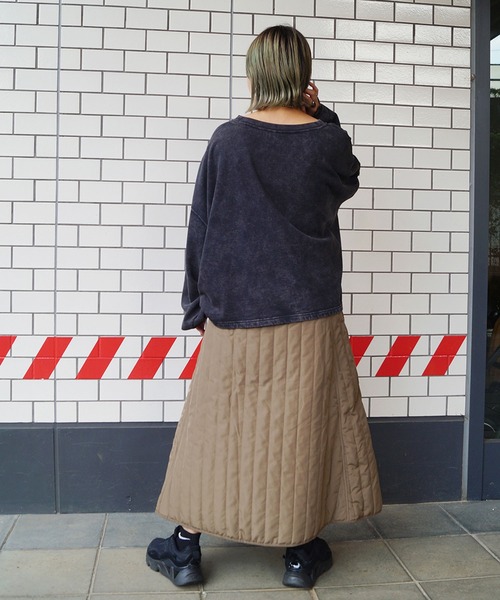 179/WG(イチナナキュウダブルジー)の「キルティングスカート(スカート・レディース・ブラック/オリーブ・MEDIUM)」の15枚目の写真