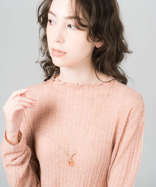 LAYMEE（レイミー）の「Natural stone necklace / ナチュラルストーンネックレス（ネックレス・レディース・ブラウン/グレー/ブルー・FREE）」の7枚目の写真