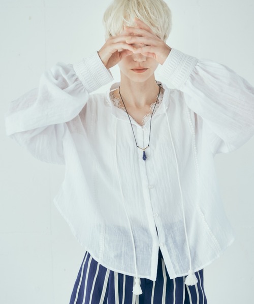 LAYMEE（レイミー）の「Natural stone necklace / ナチュラルストーンネックレス（ネックレス・レディース・ブラウン/グレー/ブルー・FREE）」の16枚目の写真