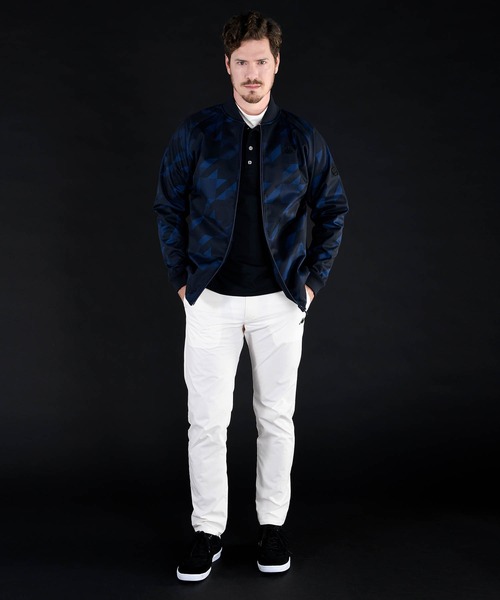 Kappa(カッパ)の「Kappa(カッパ)GOLF 【MENS】フリースボンディングジャケット(MA-1・メンズ・ホワイト/オリーブ/ダークネイビー・M/L)」の13枚目の写真
