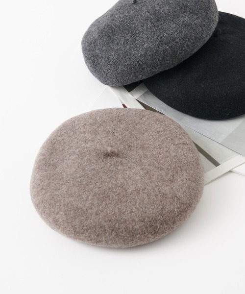 COLONY 2139（コロニートゥーワンスリーナイン）の「ウールベレー帽（ハンチング/ベレー帽・レディース・チャコールグレー/ブラック/ブラウン・FREE）」の3枚目の写真