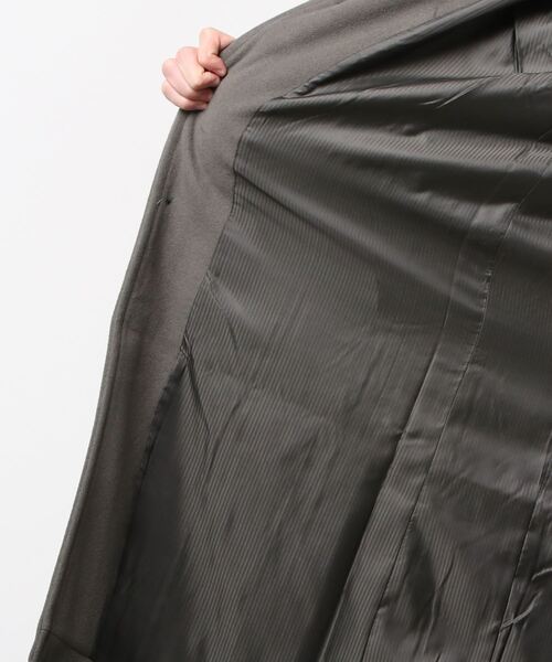 yield(イールド)の「【yield select apparel】メルトン ステンカラーコート NSWJ-003(ステンカラーコート・メンズ・グレイッシュブルー/キャメル/クリーム/ブラック/スモーキーグリーン系/ダークネイビー/ブラック系その他・M/L/S/XL)」の10枚目の写真