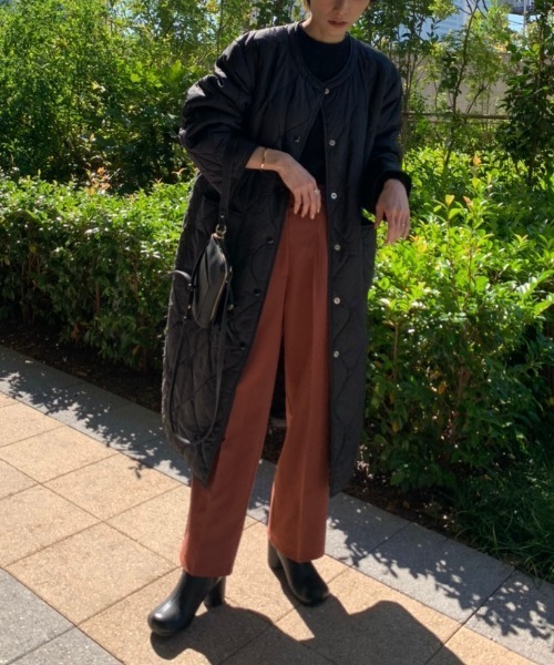 rem closet（レムクローゼット）の「【RUSSELL×rem】キルティングコート（その他アウター・レディース・ブラック/オリーブ・SMALL）」の2枚目の写真