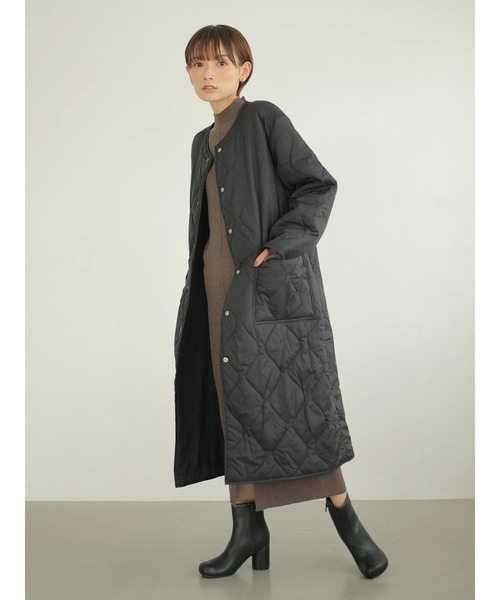 【美品】atelier Roughatourリネンコート　カーキブラウン atelier rough atour テーラード襟リネンコート 送料無料】 春と