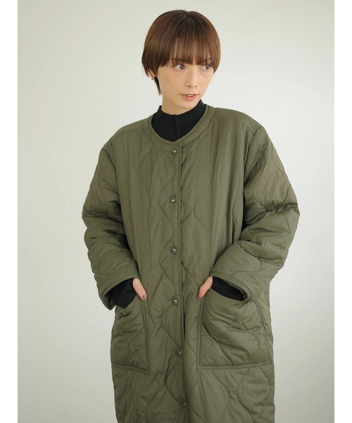 rem closet（レムクローゼット）の「【RUSSELL×rem】キルティングコート（その他アウター・レディース・ブラック/オリーブ・SMALL）」の9枚目の写真