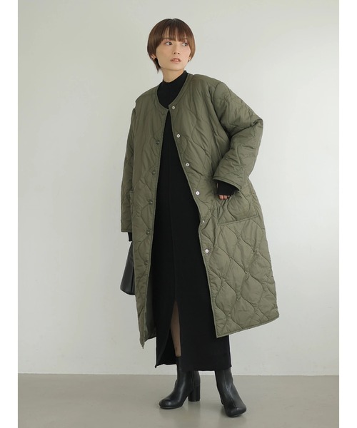 rem closet（レムクローゼット）の「【RUSSELL×rem】キルティングコート（その他アウター・レディース・ブラック/オリーブ・SMALL）」の7枚目の写真