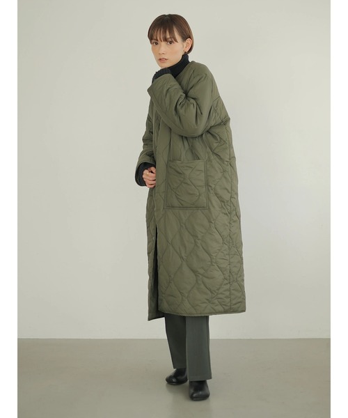 rem closet（レムクローゼット）の「【RUSSELL×rem】キルティングコート（その他アウター・レディース・ブラック/オリーブ・SMALL）」の13枚目の写真