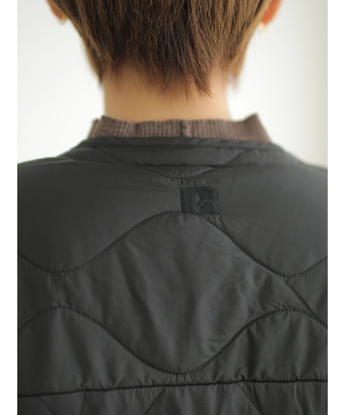 rem closet（レムクローゼット）の「【RUSSELL×rem】キルティングコート（その他アウター・レディース・ブラック/オリーブ・SMALL）」の6枚目の写真