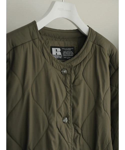 rem closet（レムクローゼット）の「【RUSSELL×rem】キルティングコート（その他アウター・レディース・ブラック/オリーブ・SMALL）」の16枚目の写真