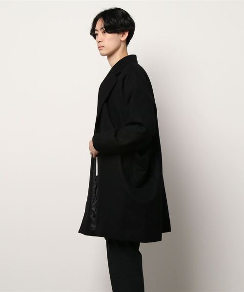 BASISBROEK（バシスブルック）の「BASISBROEK バシスブルック / EGGS セットアップボリュームビッグシルエットテーラードジャケット ステンカラーコート / BJ-10（テーラードジャケット・メンズ・ブラック/ブラウン・2）」の6枚目の写真
