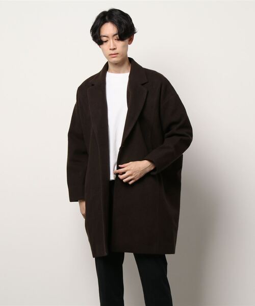 BASISBROEK（バシスブルック）の「BASISBROEK バシスブルック / EGGS セットアップボリュームビッグシルエットテーラードジャケット ステンカラーコート / BJ-10（テーラードジャケット・メンズ・ブラック/ブラウン・2）」の5枚目の写真