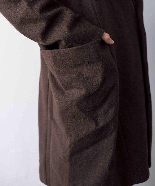 BASISBROEK（バシスブルック）の「BASISBROEK バシスブルック / EGGS セットアップボリュームビッグシルエットテーラードジャケット ステンカラーコート / BJ-10（テーラードジャケット・メンズ・ブラック/ブラウン・2）」の7枚目の写真