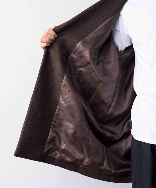 BASISBROEK（バシスブルック）の「BASISBROEK バシスブルック / EGGS セットアップボリュームビッグシルエットテーラードジャケット ステンカラーコート / BJ-10（テーラードジャケット・メンズ・ブラック/ブラウン・2）」の12枚目の写真
