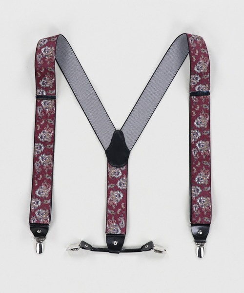 SPINNS（スピンズ）の「総柄 ゴムサスペンダー（サスペンダー・メンズ・ブラック/ネイビー/ブルー/グリーン/ワイン・ONESIZE）」の5枚目の写真