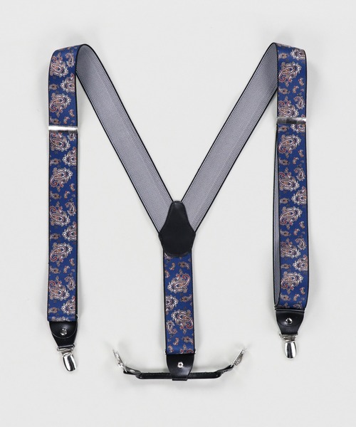 SPINNS（スピンズ）の「総柄 ゴムサスペンダー（サスペンダー・メンズ・ブラック/ネイビー/ブルー/グリーン/ワイン・ONESIZE）」の4枚目の写真