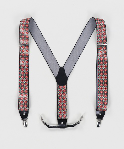 SPINNS（スピンズ）の「総柄 ゴムサスペンダー（サスペンダー・メンズ・ブラック/ネイビー/ブルー/グリーン/ワイン・ONESIZE）」の3枚目の写真