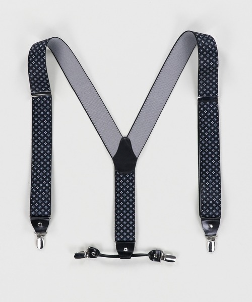 SPINNS（スピンズ）の「総柄 ゴムサスペンダー（サスペンダー・メンズ・ブラック/ネイビー/ブルー/グリーン/ワイン・ONESIZE）」の2枚目の写真