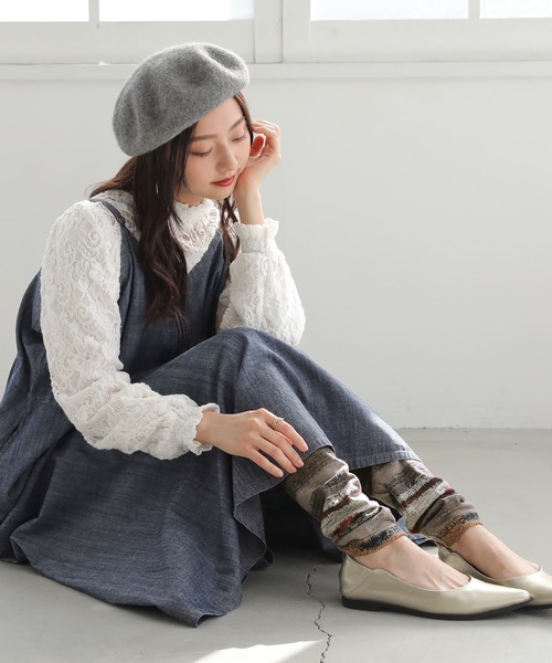 osharewalker（オシャレウォーカー）の「【廃盤】『総柄プリントレギンス』（レギンス/スパッツ・レディース・ブラウン/グレイッシュブルー・1/2）」の17枚目の写真