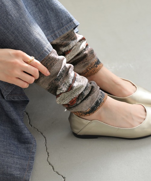 osharewalker（オシャレウォーカー）の「【廃盤】『総柄プリントレギンス』（レギンス/スパッツ・レディース・ブラウン/グレイッシュブルー・1/2）」の18枚目の写真