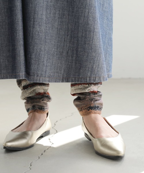 osharewalker（オシャレウォーカー）の「【廃盤】『総柄プリントレギンス』（レギンス/スパッツ・レディース・ブラウン/グレイッシュブルー・1/2）」の21枚目の写真