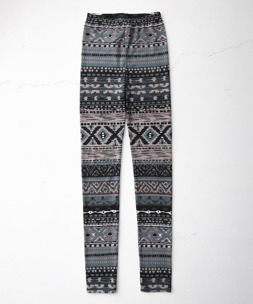 osharewalker（オシャレウォーカー）の「【廃盤】『総柄プリントレギンス』（レギンス/スパッツ・レディース・ブラウン/グレイッシュブルー・1/2）」の11枚目の写真