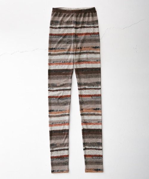 osharewalker（オシャレウォーカー）の「【廃盤】『総柄プリントレギンス』（レギンス/スパッツ・レディース・ブラウン/グレイッシュブルー・1/2）」の10枚目の写真