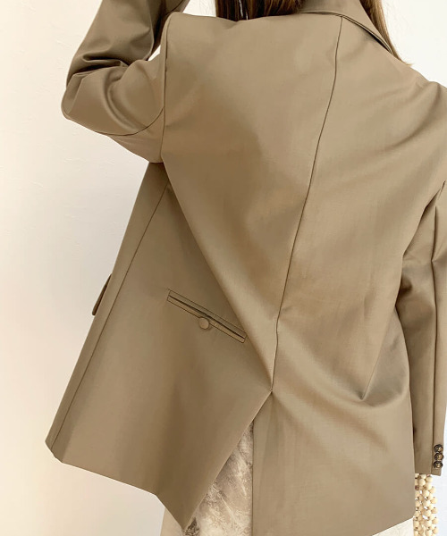 ISOOK（アイスー）の「Design color jacket / デザインカラージャケット（テーラードジャケット・レディース・ブラック/モカ/ミント・FREE）」の10枚目の写真