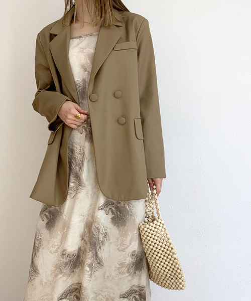 ISOOK（アイスー）の「Design color jacket / デザインカラージャケット（テーラードジャケット・レディース・ブラック/モカ/ミント・FREE）」の11枚目の写真