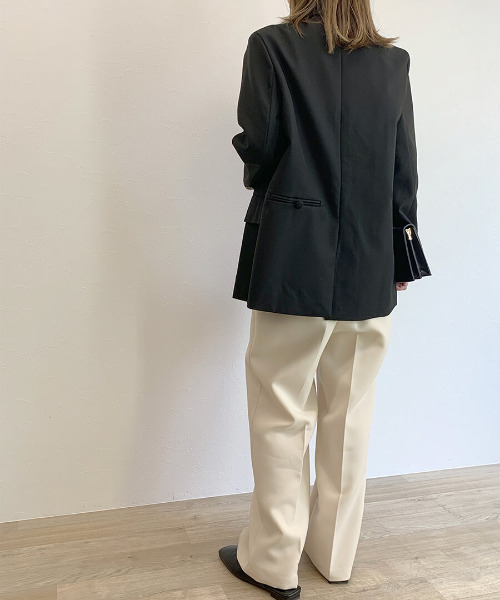 ISOOK（アイスー）の「Design color jacket / デザインカラージャケット（テーラードジャケット・レディース・ブラック/モカ/ミント・FREE）」の13枚目の写真