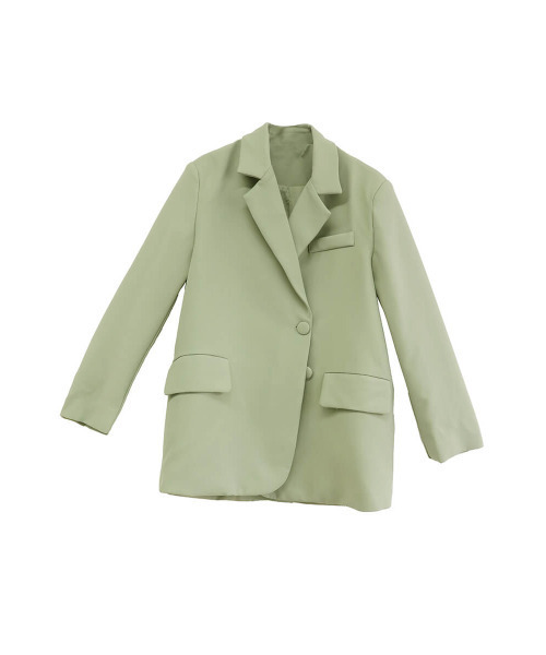 ISOOK（アイスー）の「Design color jacket / デザインカラージャケット（テーラードジャケット・レディース・ブラック/モカ/ミント・FREE）」の17枚目の写真